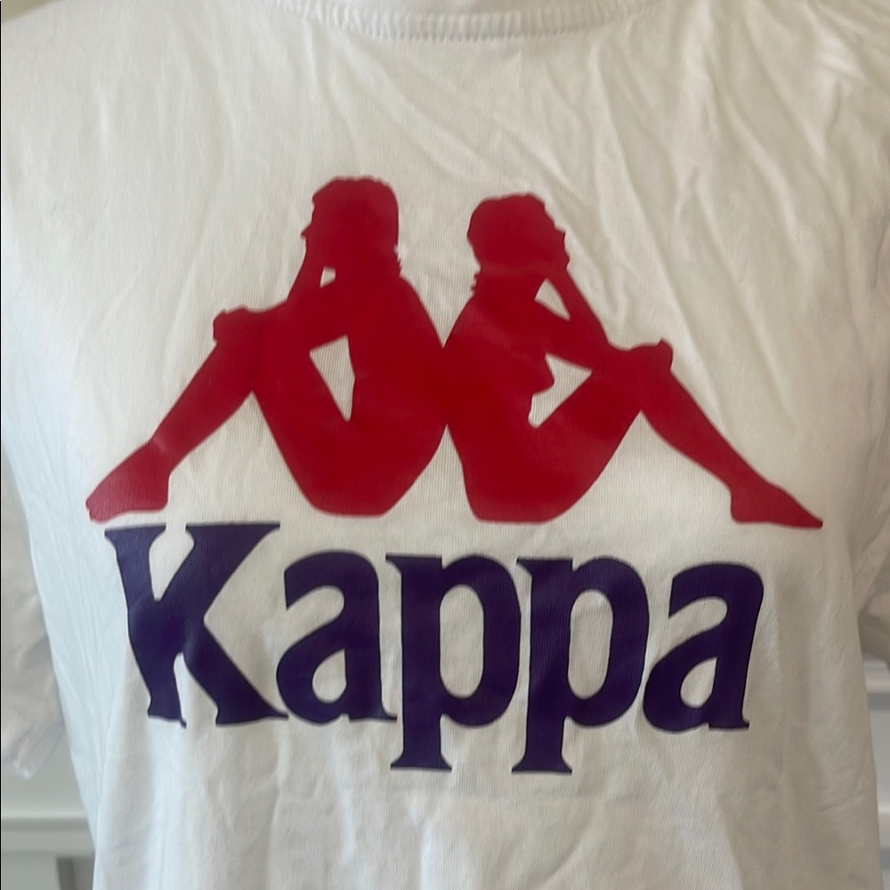 Kappa Red Logo White Short Sleeve Tee